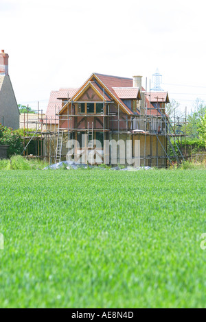 Cottages récemment construit dans le village de Lacock, carte postale Banque D'Images