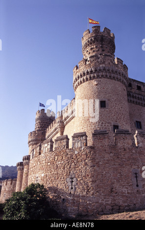 Castillo de los Mendoza Château El Bierzo (Communauté de Madrid Espagne Banque D'Images