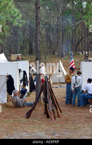 United States Civil War Reenactors à Brooksville Florida Banque D'Images