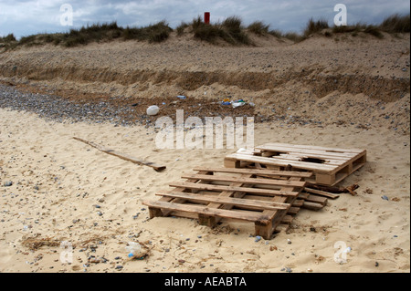 Plage sur palettes Banque D'Images
