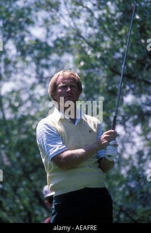 Jack Nicklaus est en compétition dans le tournoi de golf de la Californie. Banque D'Images