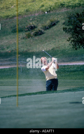 Jack Nicklaus est en compétition dans le tournoi de golf de la Californie. Banque D'Images