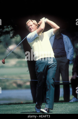 Jack Nicklaus est en compétition dans le tournoi de golf de la Californie. Banque D'Images