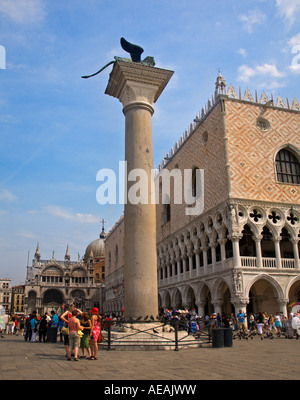 La Place Saint Marc et esquive Palace, Venice, Italie Banque D'Images