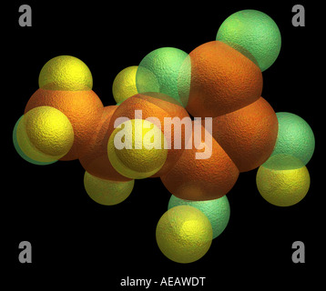 Le modèle moléculaire de synthèse de vitamine C Acide ascorbique Banque D'Images