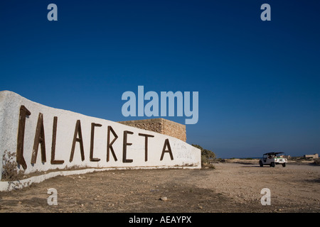 Cala Creta lampedusa Sicile Italie Banque D'Images