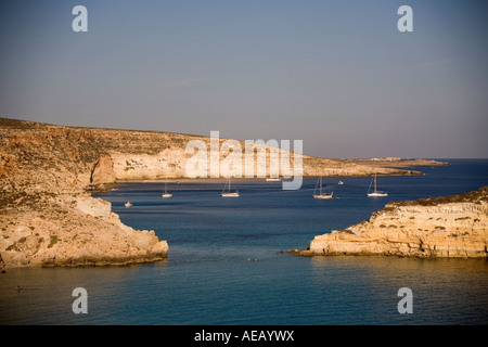 Isola dei Conigli Sicile Italie l'île de Lampedusa Banque D'Images