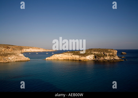 Isola dei Conigli Sicile Italie l'île de Lampedusa Banque D'Images