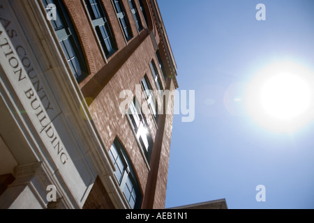 Vue du Texas Book Depository et l'assassinat de JFK, Dallas, USA Site Banque D'Images