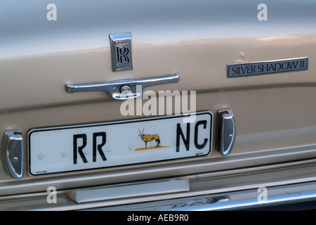 Rolls Royce Silver Shadow voiture avec un RR. Northern Cape Afrique du Sud RSA Banque D'Images