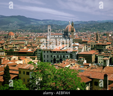 Il - Toscane : Florence vu de la Piazzale Michelangelo Banque D'Images