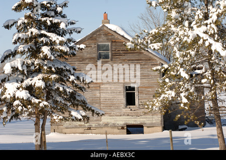 Bâtiment abandonné en Alberta Canada Banque D'Images