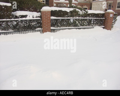 Résultats de l'hiver 2005 de blizzard à Providence Rhode Island Banque D'Images