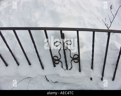 Résultats de l'hiver 2005 de blizzard à Providence Rhode Island Banque D'Images