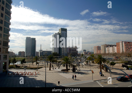 Parc Diagonal Mar, Barcelone, Espagne Banque D'Images