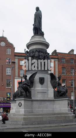 O'Connell Statue. Dublin, comté de Dublin, Irlande. Banque D'Images