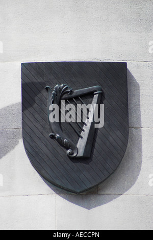 Emblème de l'Irlande. Dublin, comté de Dublin, Irlande. Banque D'Images