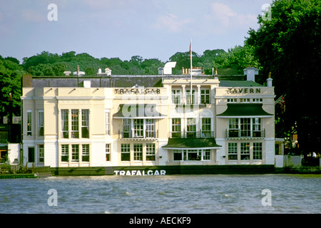 La taverne de Trafalgar sur les rives de la Tamise, près de Greenwich à Londres. Banque D'Images