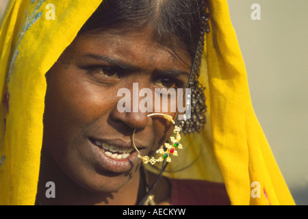 Les femmes du marché indien avec la mode, l'Inde Banque D'Images