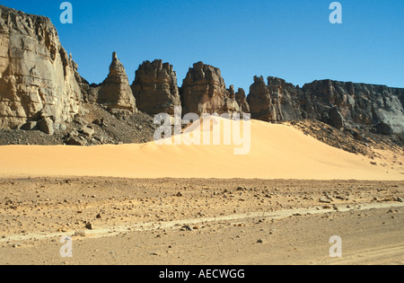 Désert Sahara Libye Tadrart Acacus Banque D'Images