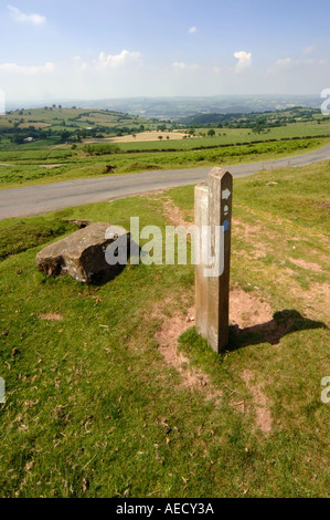 Pays de Galles Powys montagnes noires offas dyke long distance footpath evangile col Banque D'Images