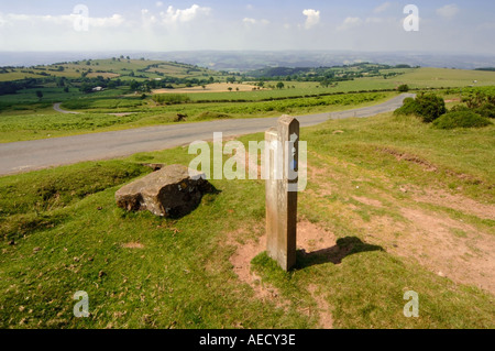 Pays de Galles Powys montagnes noires offas dyke long distance footpath evangile col Banque D'Images