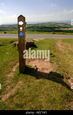 Pays de Galles Powys montagnes noires offas dyke long distance footpath evangile col Banque D'Images