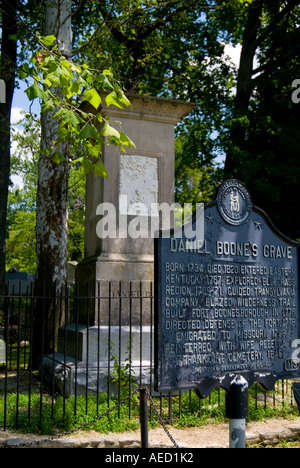 Tombe de l'explorateur Daniel Boone trouve à Frankfort Banque D'Images