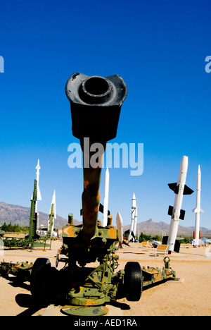 Canon obusier 198 XM à White Sands Missile Musée au Nouveau Mexique Banque D'Images