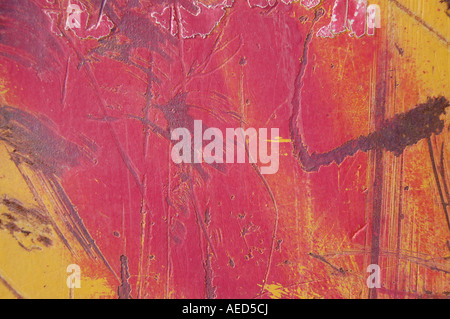 Metal Industriel avec détail texture rayé la peinture et la rouille. Banque D'Images