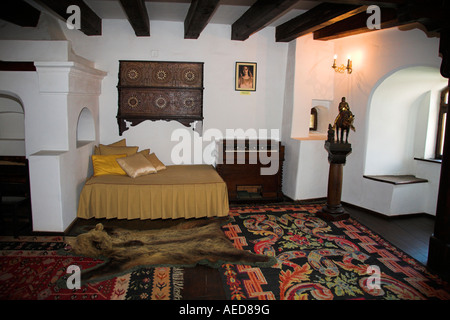 Salle de musique, le château de Bran, Bran, près de Brasov, en Transylvanie, Roumanie Banque D'Images