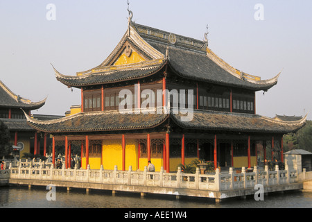 La province de Jiangsu, Chine Zhouzhuang Temple Quanfu Si Banque D'Images