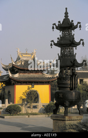 La province de Jiangsu, Chine Zhouzhuang Temple Quanfu Si Banque D'Images