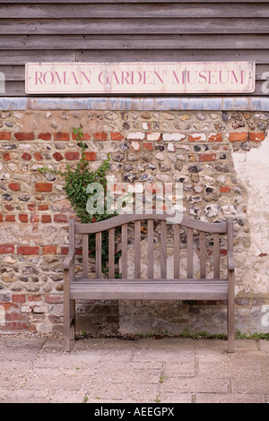 De l'extérieur Jardin Romain, Musée Fishbourne Roman Palace, West Sussex, Angleterre Banque D'Images