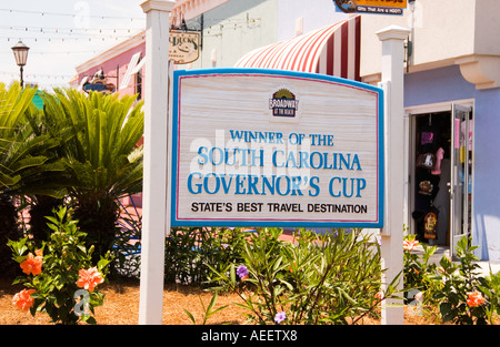 Coupe du gouverneur signe Broadway at the Beach de Myrtle Beach SC USA Banque D'Images