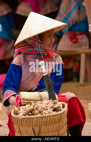 Marché de Cancau femme vietnamienne du nord Vietnam Banque D'Images