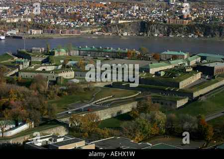 Vue aérienne de la CITADELLE Citadelle de Québec Canada Banque D'Images