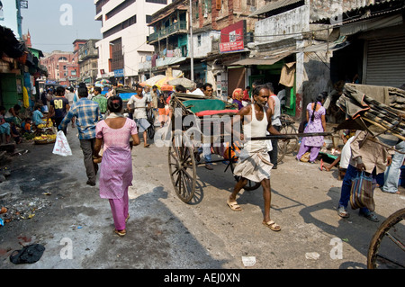 Des scènes de rue de Calcutta Inde Banque D'Images