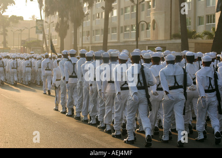 Parade militaire à Santo Domingo République dominicaine rue el malecon au cours de la journée de commémoration de l'indépendance 27 février Banque D'Images