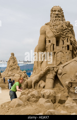 Sand Sand sculpture Festival Brighton East Sussex Angleterre des années 2006 2000 Royaume-Uni HOMER SYKES Banque D'Images