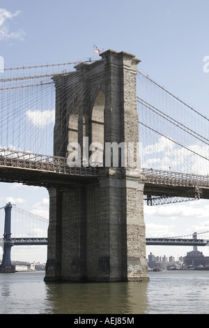 Brooklyn-Bridge, New York, USA Banque D'Images