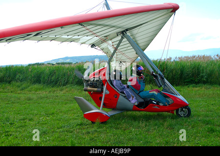 Ulm avion se prépare à décoller Banque D'Images