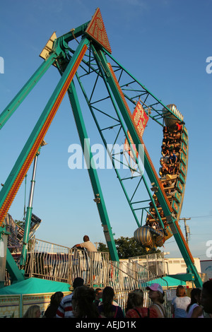 Pharaon s Fury Carnival Ride Greene County Ohio juste Banque D'Images
