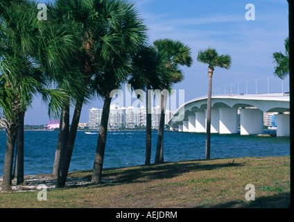 Sarasota Floride USA montrant le pont Banque D'Images