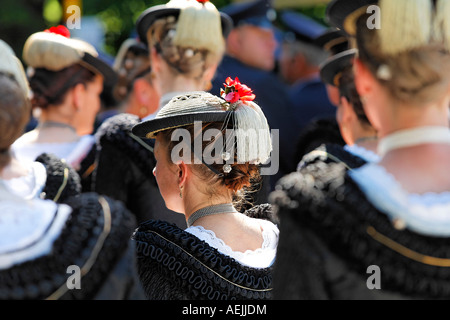 Fête de la procession du Corpus Christi dans le lac de Tegernsee à Bad Wiessee, Allemagne Banque D'Images