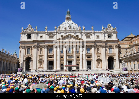 Mercredi - masse de la Piazza San Pietro - Cité du Vatican - Rome - Italie Banque D'Images