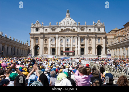 Mercredi - masse de la Piazza San Pietro - Cité du Vatican - Rome - Italie Banque D'Images