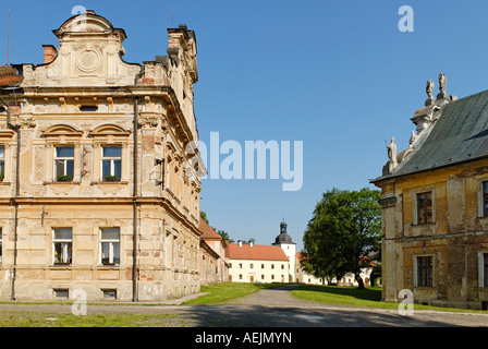 Cloître de l'abbaye des Prémontrés,,, Tepla Tepl, west Bohemia, République Tchèque Banque D'Images