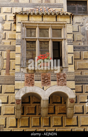 La vieille ville historique de Cesky Krumlov, République tchèque, la Bohême du sud Banque D'Images