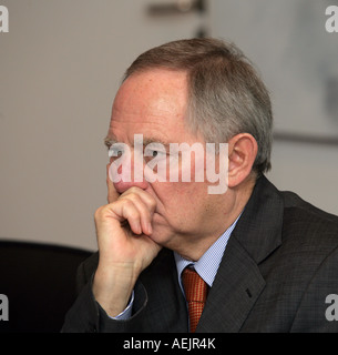 Wolfgang Schaeuble (CDU), Ministre fédéral de l'Intérieur, de l'Allemagne Banque D'Images